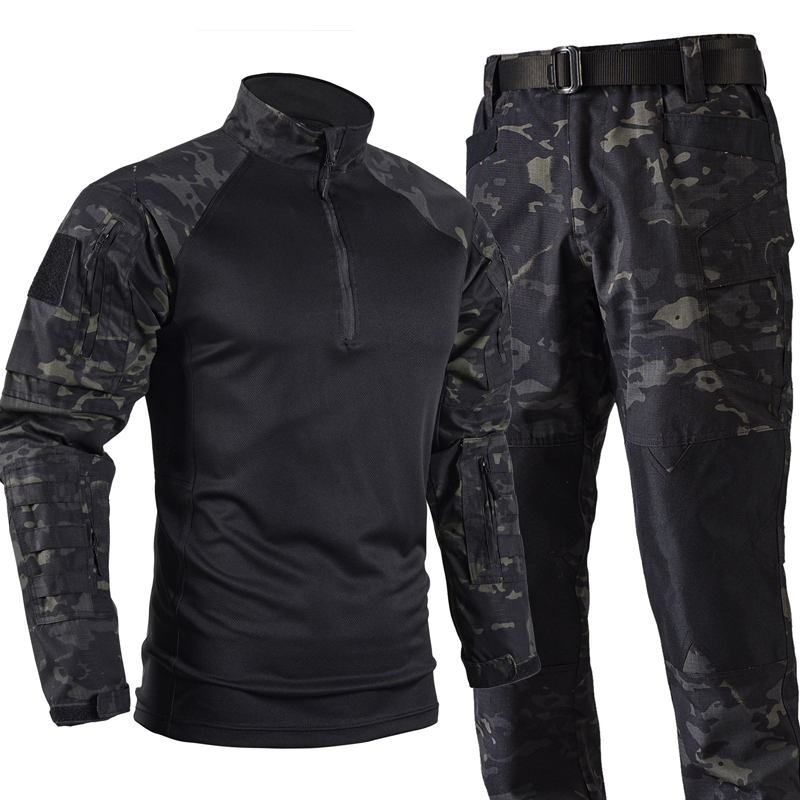 Tactical Military Shirt Cargo - Erkek Taktik Savaş Üniforma Setleri Yaz