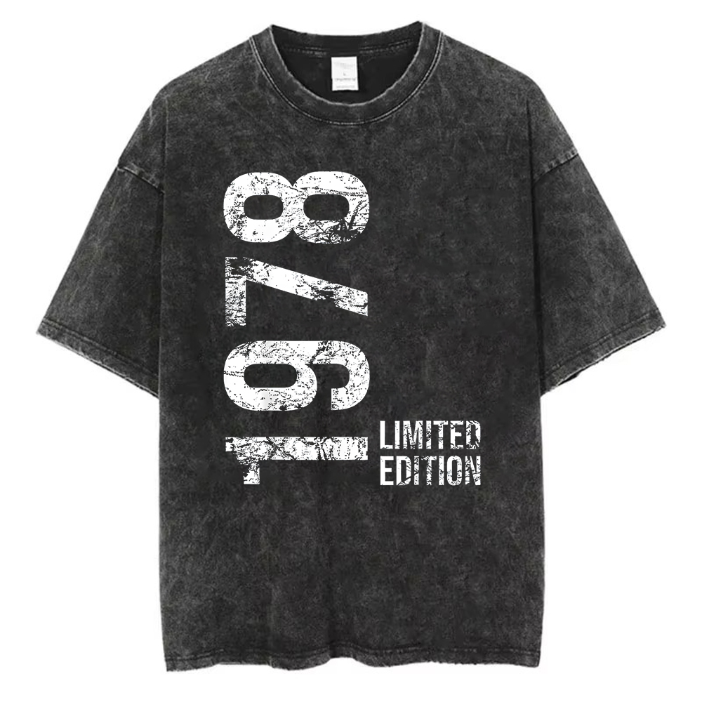 Acid Wash Vintage Graphic T Shirt - 1978 Sınırlı Sayıda Üretilmiş Tişört Yıkanmış