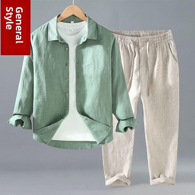 Yazlık Pamuklu Keten Gömlek Pa - Mens Linen Shirt Long Sleeve incelemesi ve fiyatı