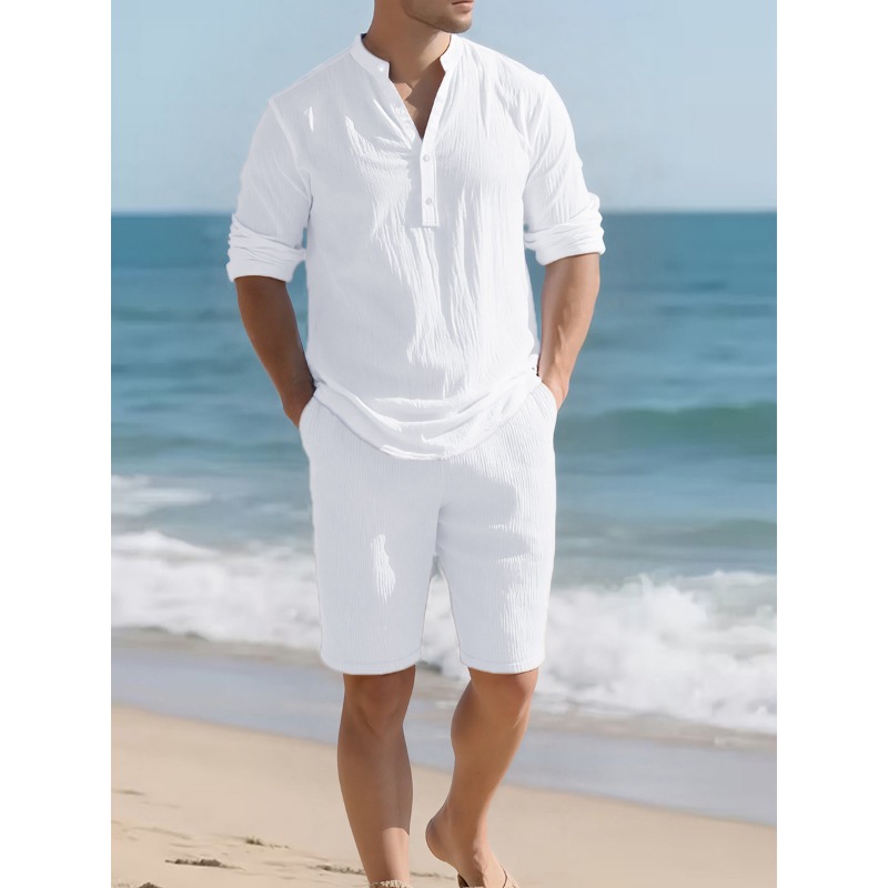 Erkek Beyaz Keten Karışımlı İk - Mens Linen Shirt Long Sleeve incelemesi ve fiyatı
