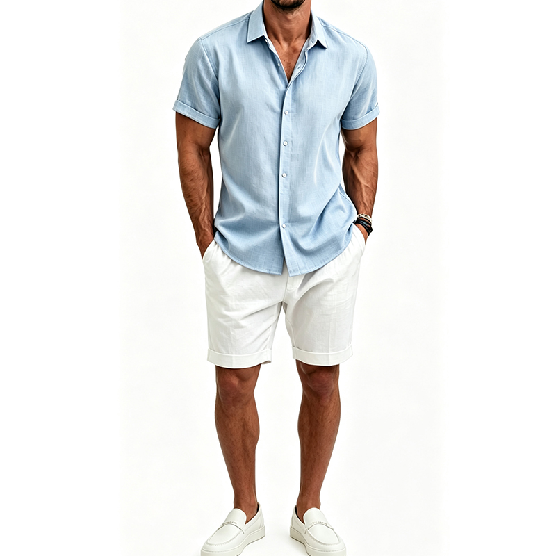Erkek Pamuklu Keten Gömlek Tak - Mens Linen Shirt Long Sleeve incelemesi ve fiyatı